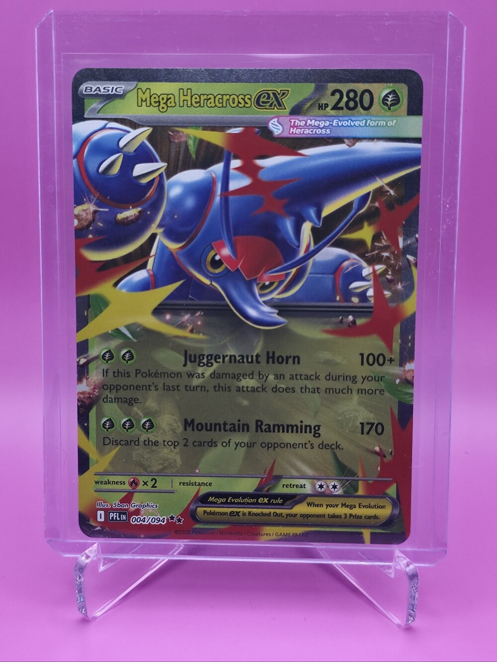 Pokémon TCG - Mega Heracross ex - Phantasmal Flames - Double Rare - 004/094